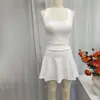 Comércio Exterior Novo Traje Esportivo Fitness Feminino Vestido Longo Solto com Bojo para Evitar Exposição Saia Fitness para Corrida