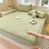 Sábana de cama acolchada, gruesa, estilo hotel con protector de colchón, a prueba de polvo y suciedad, apta para todas las estaciones