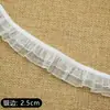 Borda dourada e prateada, renda de malha plissada elástica, acabamento para saia Lolita, decoração de gola de boneca, acessórios para roupas DIY, agora disponível