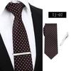 Corbata de Negocios a Rayas para Hombre Formal Profesional Roja Azul Atada a Mano Imitación Seda 7.5cm Stock Listo de Fábrica