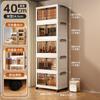 Gabinete de Almacenamiento Plegable para el Hogar Almacenamiento de Desechos para Sala de Estar Gabinete de Almacenamiento Multicapa Gabinete de Almacenamiento de Ropa Removible para Habitación