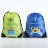 Fabricantes desenvolvem bolsa mochila de poliéster 210D bolsa mochila com cordão bolsa de armazenamento bolso com cordão logotipo impresso