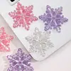 Acrílico chapado UV transparente copo de nieve decoración festival de Navidad colgante de coche accesorios para cortina de puerta de cuentas DIY