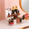 Prateleira de Exibição de Armazenamento de Perfume para Mesa Acrílica de Luxo Leve Suporte de Exibição Transparente em Camadas Armazenamento e Organização de Temperos para Cozinha