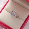 Anel Cruzado para Mulheres, Alto Padrão, Micro-Embutido, Doce e Versátil, Anel Aberto Flor do Amor, Anel de Flor de Diamante Brilhante para Temperamento