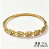 Pulseira Cruzada de Aço Titânio Banhada a Ouro Feminina Multicor High-end Corrente de Elo Dupla Full Diamond Pulseira de Joias de Mão Atacado de Fábrica