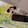 Lindo Perro Reparación Adornos Espejo Retrovisor Muñeca Acostada Decoración Coche Pantalla de Control Central Muñeca para Coche Adornos Interiores para Coche Mujeres
