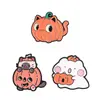 Broche de Dibujos Animados de Halloween Calabaza Gato Fantasma Insignia de Metal Personalidad Ropa Mochila Accesorios Pin