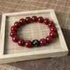 Pulsera de Cinabrio con Bajo Contenido de Arena Dorada Púrpura, Accesorio de Círculo Único para Hombres y Mujeres, Pulsera de Cinabrio para Ventas en Vivo, Venta al por Mayor de Joyería