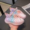 Novos Sapatos de Malha Fly com Solado Macio Antiderrapante para Crianças Primavera e Verão 2025 Sapatos de Coco para Meninas Malha Respirável Sapatos Casuais para Meninos