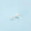 Yun Xiao Shu Brincos de Prata Esterlina s925 Femininos Doce Mori Fofo Fresco Flor de Dente-de-leão Bola Brincos Fornecimento Atacadista