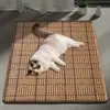 Tapete de Rattan para Cachorro Almofada de Verão para Animal de Estimação Gato Tapete de Resfriamento Tapete para Cachorro para Dormir Cama de Cachorro Tapete de Chão Tapete de Resfriamento de Verão