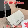 Nova bolsa feminina, pequena bolsa acolchoada com corrente, corrente de couro, estilo moderno, bolsa com aba, bolsa de ombro e transversal para mulheres