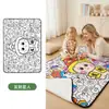 Manta de colorir lavável para rabiscos DIY pais e filhos, manta de colorir educativa para educação infantil, manta de pintura interativa para preencher com cores