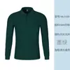 Camisa polo macacão corporativo estampado LOGO lapela manga longa camiseta masculina e feminina roupa de trabalho camisa de grupo bordado diy