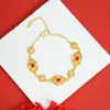 Pulseira de Ouro de Areia Vietnamita Estilo Nacional Tendência Palaciana Fio Fino Imitação Vermelho Pulseira Baofeng Xi Feminina Temperamento Joia Personalizada Primeira