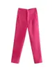 Moda Femenina Transfronteriza Estilo Europeo y Americano Pantalones Rectos Casuales de Cintura Alta Versátil Clásico Multicolor Largos 7901532