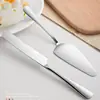 Cuchillo para pizza de acero inoxidable transfronterizo, cuchillo para pastel y espátula para bodas y fiestas de cumpleaños, juego para hornear, cuchillo para pan dentado para cortar tostadas