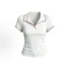 Edición Original Verano 2026, Tela O'Dell de 40 Conteos, Polo de Manga Corta para Mujer de 230g, Corte Entallado, Crop Top