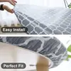 Funda redonda de mesa elástica de franela PEVA impresa Funda de mesa elástica marroquí Mesa de jardín exterior simple nórdica
