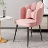 Silla con forma de flor, silla de maquillaje para el hogar, taburete de celebridad de internet de lujo ligero, respaldo simple, silla de manicura, silla de tocador para dormitorio para niñas