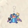 Llavero Colgante de Acrílico de Stitch de Dibujos Animados Nuevo Transfronterizo Venta al por Mayor Periféricos Creativos de Animación