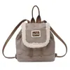 Mochila Retro de Gamuza Súper Popular para Mujer 2025 Nueva Versátil para Viajar Mochila Mini Pequeña Bolsa Escolar