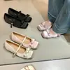 Bailarinas Francesas Chuyuji para Mujer 2026 Nuevo Modelo Moño Aumento Interno de Altura Zapatos de Hada para Combinar con Vestidos Zapatos Mary Jane