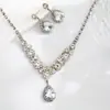 Estilo Europeo Hermoso Conjunto de Joyería para Mujer Collar Pendientes de Gota Accesorios Moda Versátil Vestido de Noche Venta al por Mayor Transfronteriza