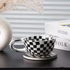 Caja de Regalo Coreana Transfronteriza Taza de Regalo de Café Ajedrez Taza de Cerámica para Mujer Taza de Alto Valor Personalización Personalizada