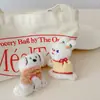 Muñeco de Perro Colgante Estilo Ins de Dibujos Animados Peluche Gatito Niña Conejo Colgante para Bolso Llave