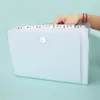 Bolsa Plegable Simple de Color Sólido de 5 Compartimentos 8 Compartimentos 12 Compartimentos Carpeta de Papeles de Examen Tipo Insertable de Plástico Bolsa Plegable Transfronteriza