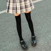 Calcetines Altos de Primavera y Otoño hasta la Rodilla para Estudiantes, Medias Moldeadoras hasta Medio Muslo Antidesgarros y Duraderas, Calcetines de Rayas para Mujer