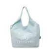 Bolsa de Lona Estilo Coreano Estilo Preguiçoso Grande Capacidade Bolsa de Ombro Feminina Leve Simples Tecido de Nylon Casual Bolsa de Ombro Feminina