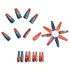 Arte de Unhas Bandeira Estrelas e Listras Dia da Independência 24 Peças Moda Europeia e Americana Unhas Postiças