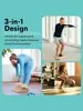 Tabla de Fitness y Estiramiento con Pedal Inclinado Ajustable de Madera, Entrenamiento de Equilibrio Multinivel, Tabla de Estiramiento de Gemelos, Tabla de Yoga para el Hogar