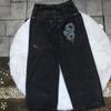 Pantalones vaqueros holgados de pierna ancha para hombre, marca de moda hip hop de calle estadounidense, con estampado transfronterizo, 2023