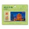 Adesivo Magnético de Geladeira de Wuhan Torre da Garça Amarela Universidade de Wuhan Cerejeiras Ponte do Rio Yangtze Presentes Culturais e Criativos Lembranças de Viagem