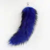 Cauda de Raposa de Pelúcia Simulada Halloween Cauda de Animal Feita à Mão Pingente Acessórios de Cintura Cauda Cosplay