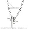 Nuevos accesorios de cadena de acero de titanio etiqueta de bola pequeña cadena de suéter de personalidad estilo frío INS celebridad de Internet colgante hip hop producto de moda