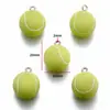 Colgante de resina de simulación estéreo de fútbol baloncesto voleibol pulsera de pelota deportiva llavero colgante W403