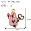 Serie del Día de San Valentín de 60 Piezas Accesorios de Joyería de Aleación Esmaltada DIY para Pulseras, Collares, Pendientes y Colgantes