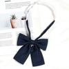 Corbata de Lazo Jk de Estilo Japonés para Mujer, Perezosa sin Nudo Rojo Vino Accesorio para Corbata de Camisa de Estudiante, Color Sólido Negro Estilo Universitario
