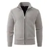 E-commerce Transfronteiriço Jaqueta Cardigan Suéter Amazon Jaqueta Peluciada Outono Inverno Masculina Slim Fit Quente Grossa Zíper Top