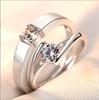 Anillos de pareja para hombres y mujeres Diseño de nicho Ins Moda Lujo Zircón Anillo de par Anillo de ajuste de apertura Anillo de diamantes Venta al por mayor