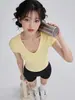 Novo Conjunto de Roupa de Yoga para Mulheres Verão 2026 Fino Pilates Corrida Treinamento Roupas Fitness Esportes Shorts de Três Quartos