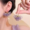 Apertura de Primavera Temprana ~ Pendientes de Flor Morada para Vacaciones en la Playa para Mujer 2025 Nuevos Pendientes Elegantes Chunsen Dulces