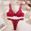Conjunto de sutiã e calcinha de renda, estilo hot girl europeia e americana, supervendido internacionalmente, fino, respirável, conjunto sexy de duas peças para mulheres