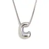 Moda Europeia e Americana Simples Nicho Personalidade Hip Hop Explosões Colar Aço Inoxidável Banhado a Ouro 18K Colar com Letras Bolha para Mulheres