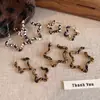 Pendientes Retro Coreanos con Estampado de Leopardo y Estrella para Mujer, Pendientes de Moda Estilo Sexy de Alta Gama, Pendientes Versátiles Elegantes Maillard